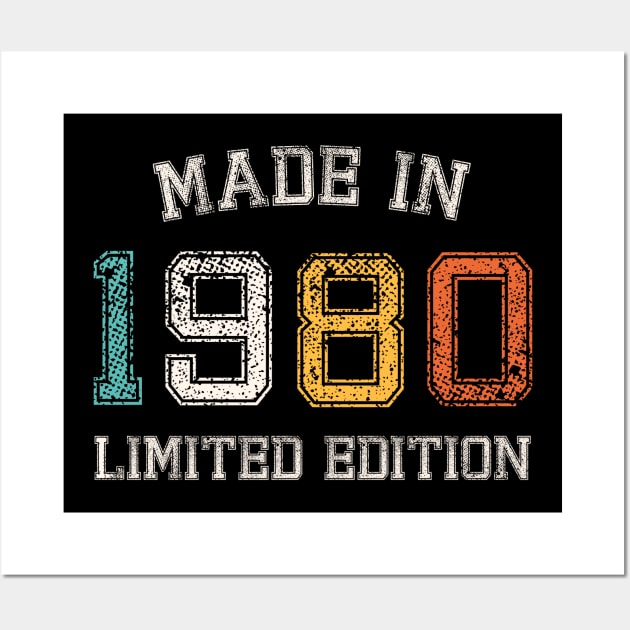 Born in 1980 Made in 1980 birth year Gift Wall Art by MinyMerch